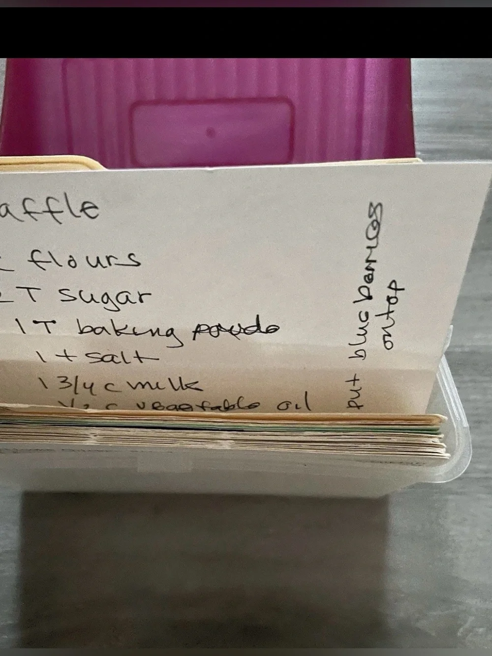 Vintage Recipe Box with Tons Of Hand Written & Clipped Recipes Mid-Century Pink